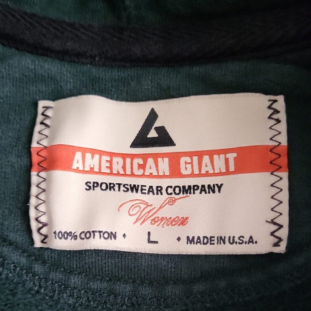 American Giant Women's Classic Full-zip Hoodie In Hunter Green - Picture 2 of 7